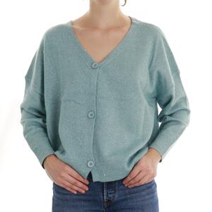 CARDIGAN LUREX AZZURRO